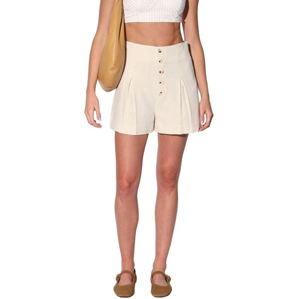 Walter Baker Womens  Thea Linen-Blend Short